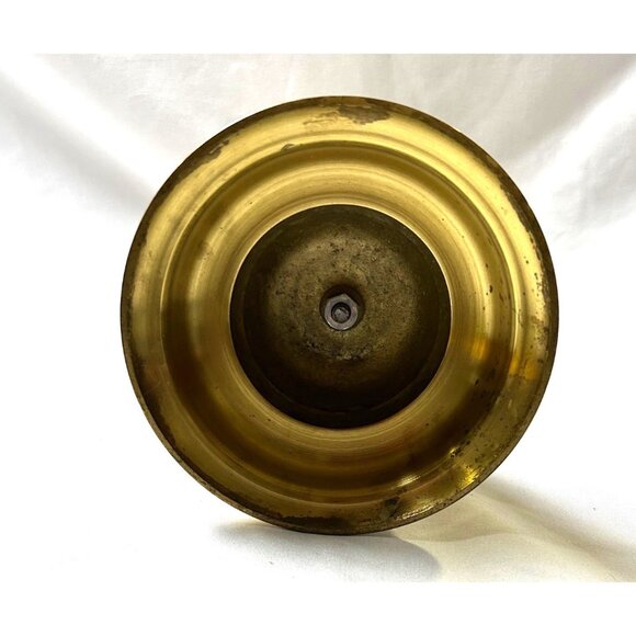 Vintage Brass Candlestick Holder 10.5”Fluted Column Base Taper Candle Decor Read - Picture 4 of 8
